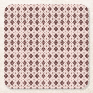 Pretty purple and pink pattern poster square paper coaster