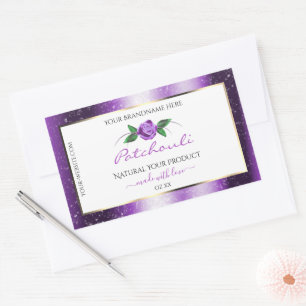 Pretty Purple and White Product Labels Rose Flower