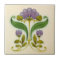 Pretty Purple Art Nouveau Floral c1900 Tile Design