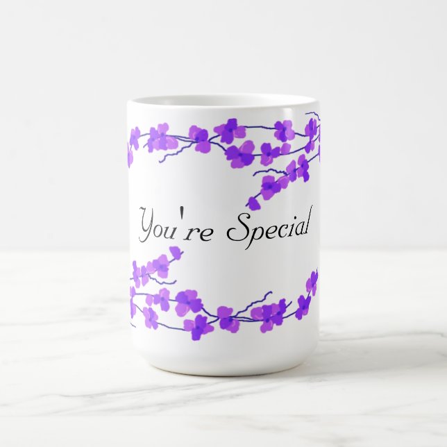 Pretty Purple Blossoms -  Your Special Coffee Mug (Center)