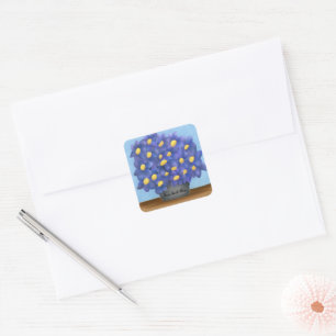 Pretty Purple Bouquet of Flowers  Sticker