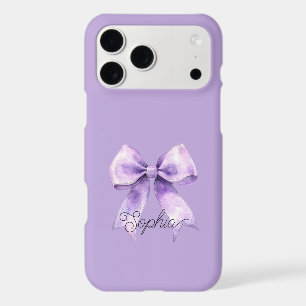 Pretty Purple Bow Personalised Name