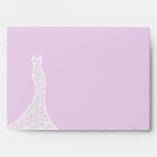 Pretty Purple Bridal Shower Envelope