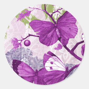 Pretty Purple Butterfly Sticker