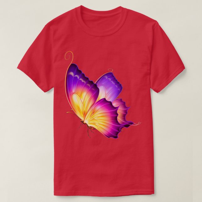 Pretty Purple Butterfly T-Shirt (Design Front)