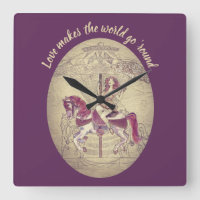 Pretty Purple Carousel Illustration and Quote