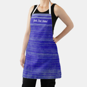 Pretty Purple Distressed Stripes Pattern Apron