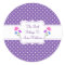 Pretty Purple Dots Country Chic Bookplate/Sticker