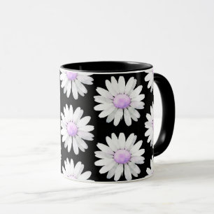 Pretty Purple Dotted Daisy's Mug