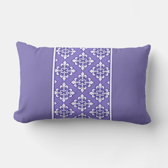 Pretty Purple Fleur de Lis Pillow (Front)