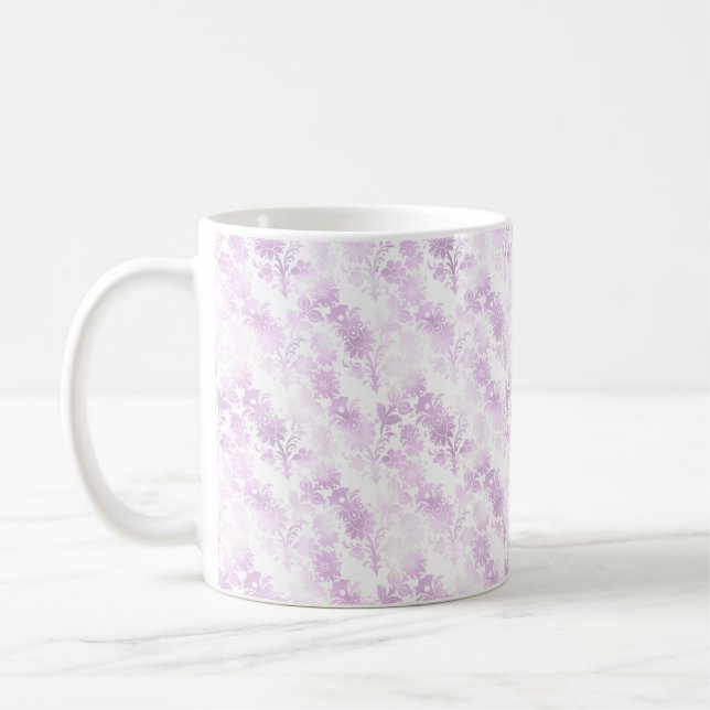 Pretty Purple Floral Coffee Mug (Left)