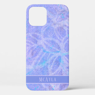 Pretty Purple Floral Feminine Personalised iPhone 12 Case