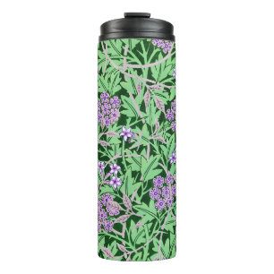 Pretty Purple Floral Pattern Thermal Tumbler