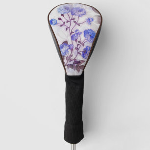 Pretty Purple Flower Print Golf Head Cover