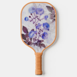 Pretty Purple Flower Print Pickleball Paddle