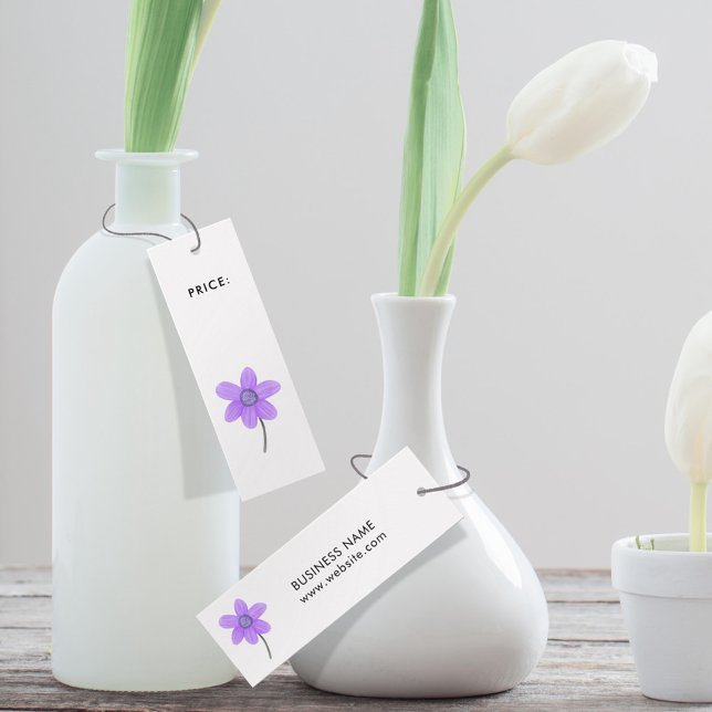 Pretty Purple Flower White Price Tag (Creator Uploaded)