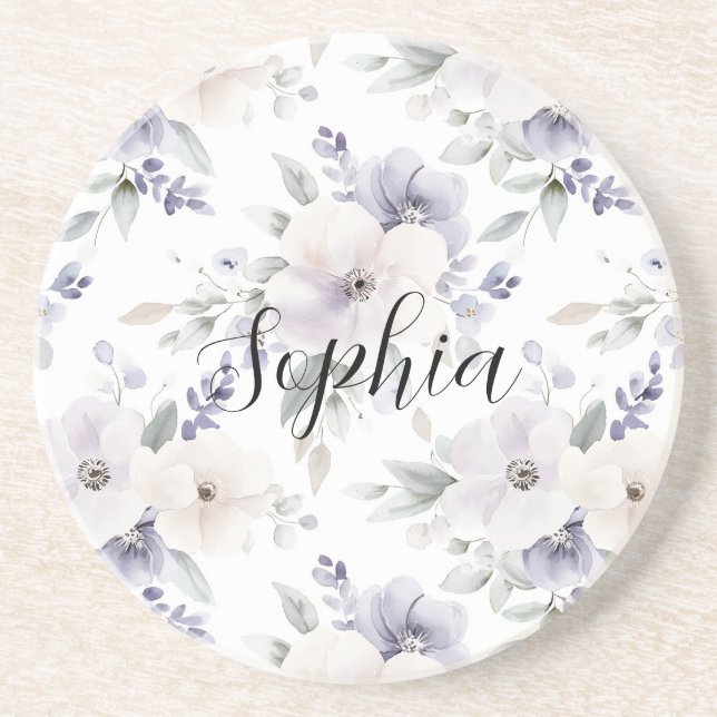 Pretty Purple Flowers   Coaster (Front)
