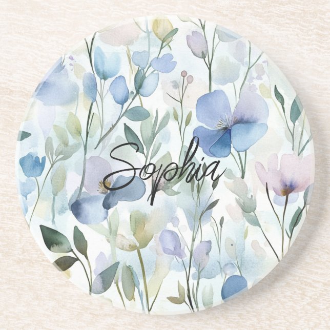 Pretty Purple Flowers  Coaster (Front)