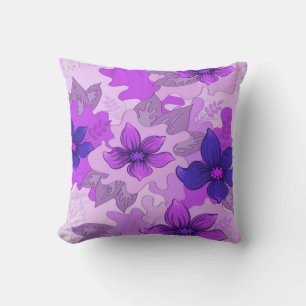 Pretty Purple Flowers Cushion