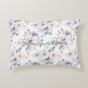 Pretty Purple Flowers Decorative Cushion