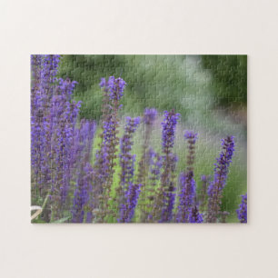 Pretty Purple Flowers Garden Nature Photography Jigsaw Puzzle