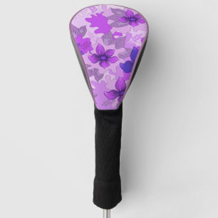 Pretty Purple Flowers  Golf Head Cover