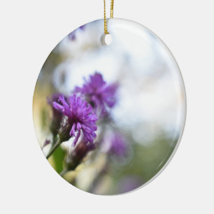 Pretty Purple Flowers Personalised Gardener Gift Ceramic Tree Decoration
