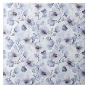 Pretty Purple Flowers  Tile