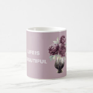 Pretty Purple Flowers Vase Coffee Mug