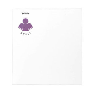 Pretty Purple Glitter Angel Notepad