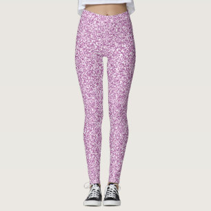 Pretty Purple Glittery Look Leggings