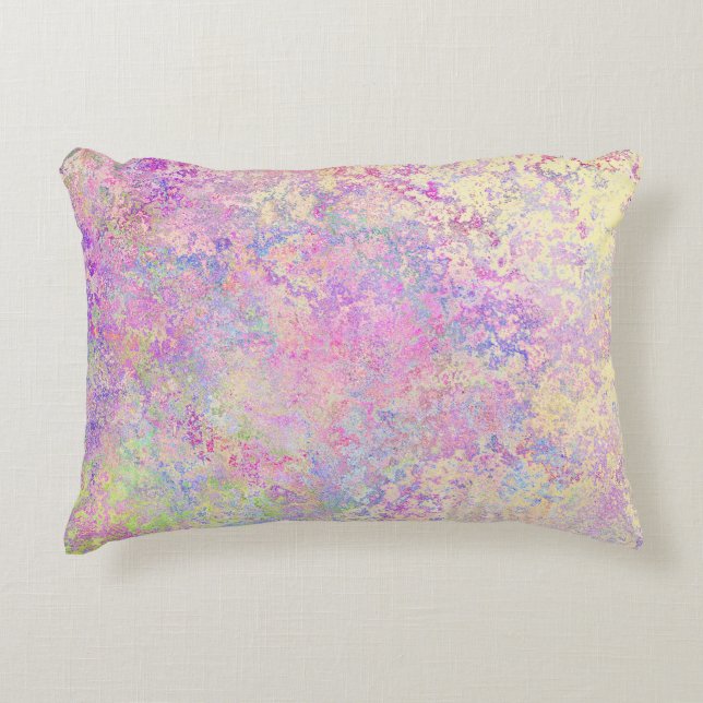 Pretty purple gold and pink texture decorative cushion (Front)