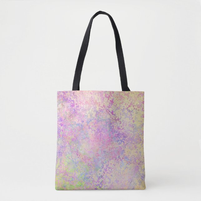 Pretty purple gold and pink texture tote bag (Front)