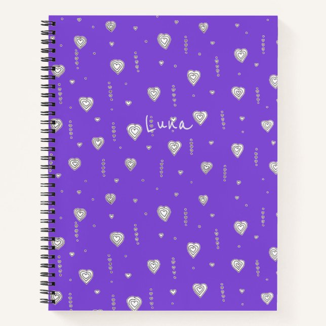 Pretty Purple Heart2Heart Notebook (Front)
