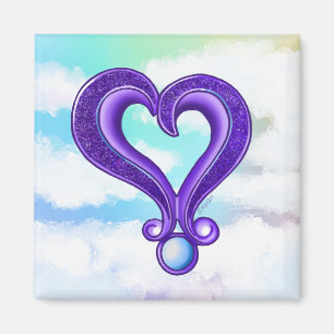 Pretty Purple Heart Magnet