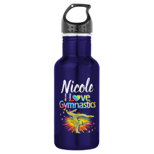 PRETTY PURPLE I LOVE GYMNASTICS DESIGN 532 ML WATER BOTTLE