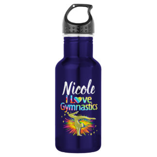 PRETTY PURPLE I LOVE GYMNASTICS DESIGN 532 ML WATER BOTTLE