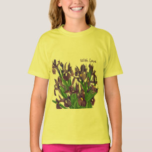 Pretty Purple Iris & Butter Yellow Watercolor T-Shirt