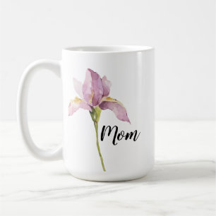 Pretty Purple Iris Floral Mug for Her