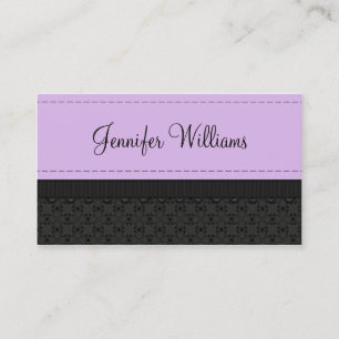 Pretty Purple Label Ribbon Business Cards