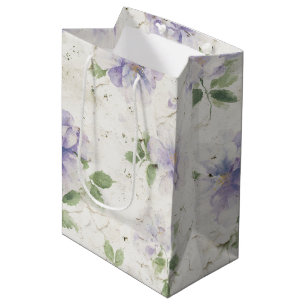 Pretty Purple Lavender Flowers Medium Gift Bag