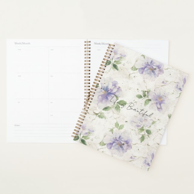 Pretty Purple Lavender Flowers   Planner (Display)
