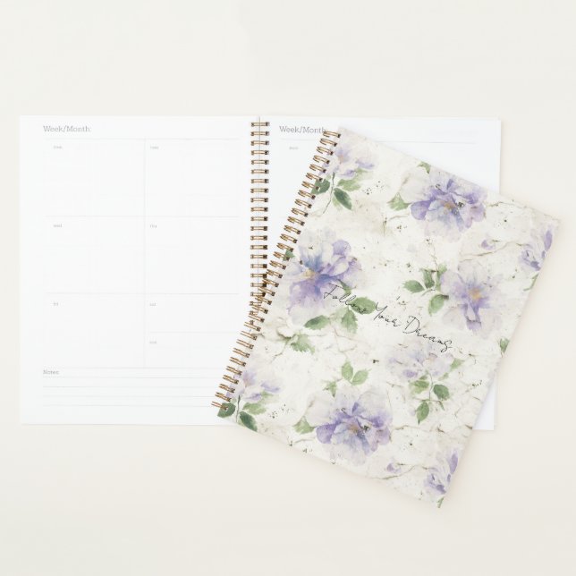 Pretty Purple Lavender Flowers Planner (Display)