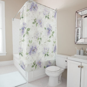 Pretty Purple Lavender Flowers Shower Curtain
