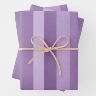 Pretty Purple Lavender Textured Stripes Pattern Wrapping Paper Sheet