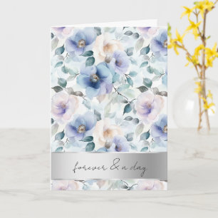 Pretty Purple Lavender White Flowers Wedding Card