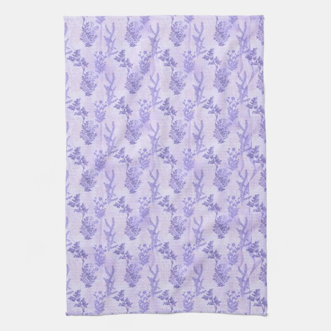 Pretty Purple Lilacs Tea Towel (Vertical)