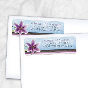 Pretty Purple Lily Address Labels