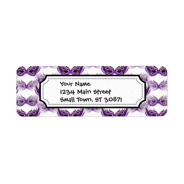 Pretty Purple Masquerade Masks Mardi Gras (Front)