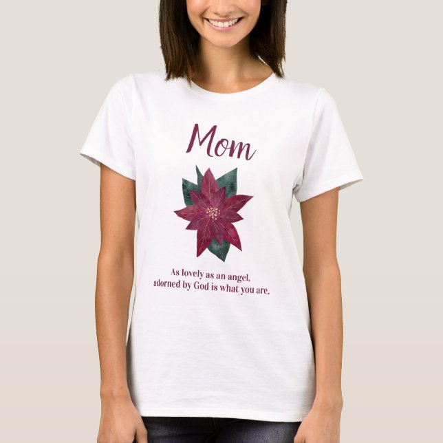 Pretty Purple Mum floral T-Shirt (Front)
